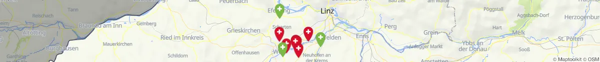 Kartenansicht für Apotheken-Notdienste in der Nähe von Holzhausen (Wels  (Land), Oberösterreich)